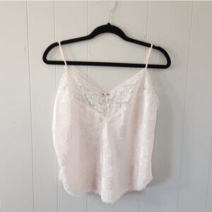 Vintage Pink Lace Trim Chemise